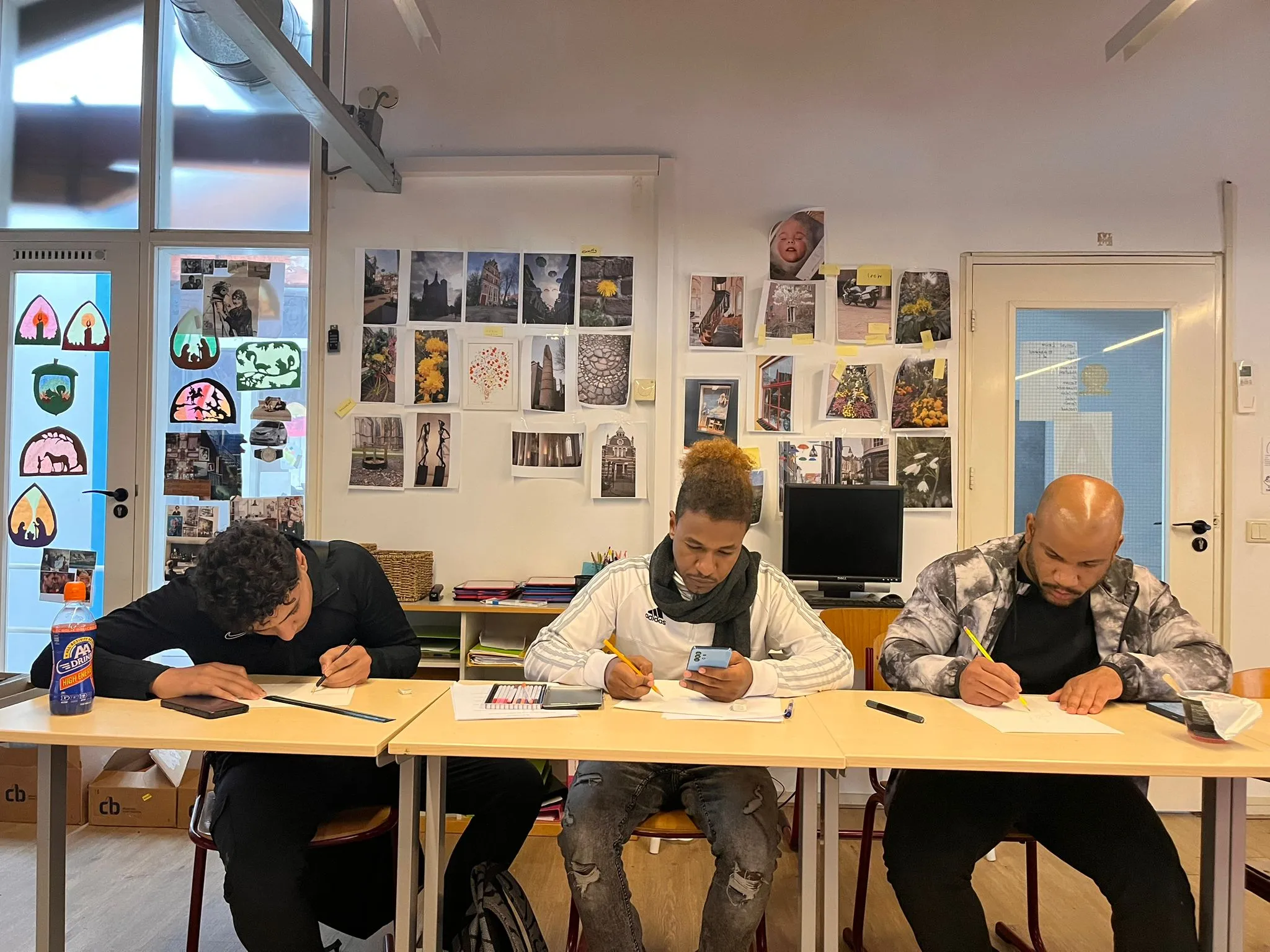 Leerlingen aan het werk