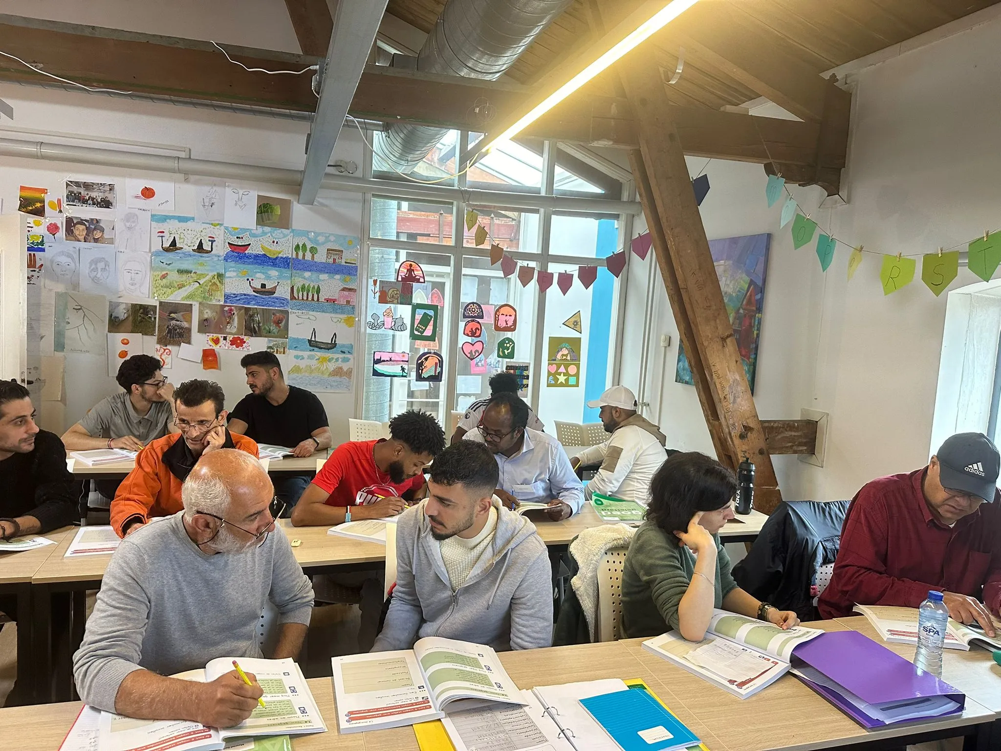 Leerlingen aan het werk